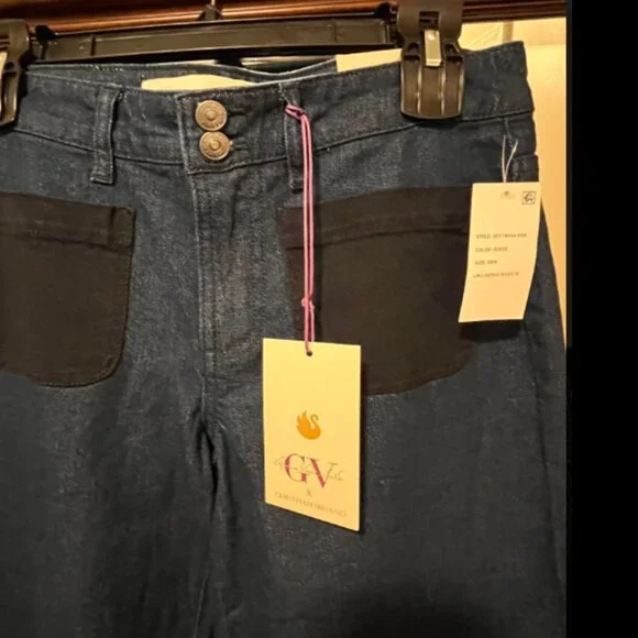 Gloria Vanderbilt Denim High Rise Alfie Wide Leg Jeans Size 6 - Picture 11 of 13